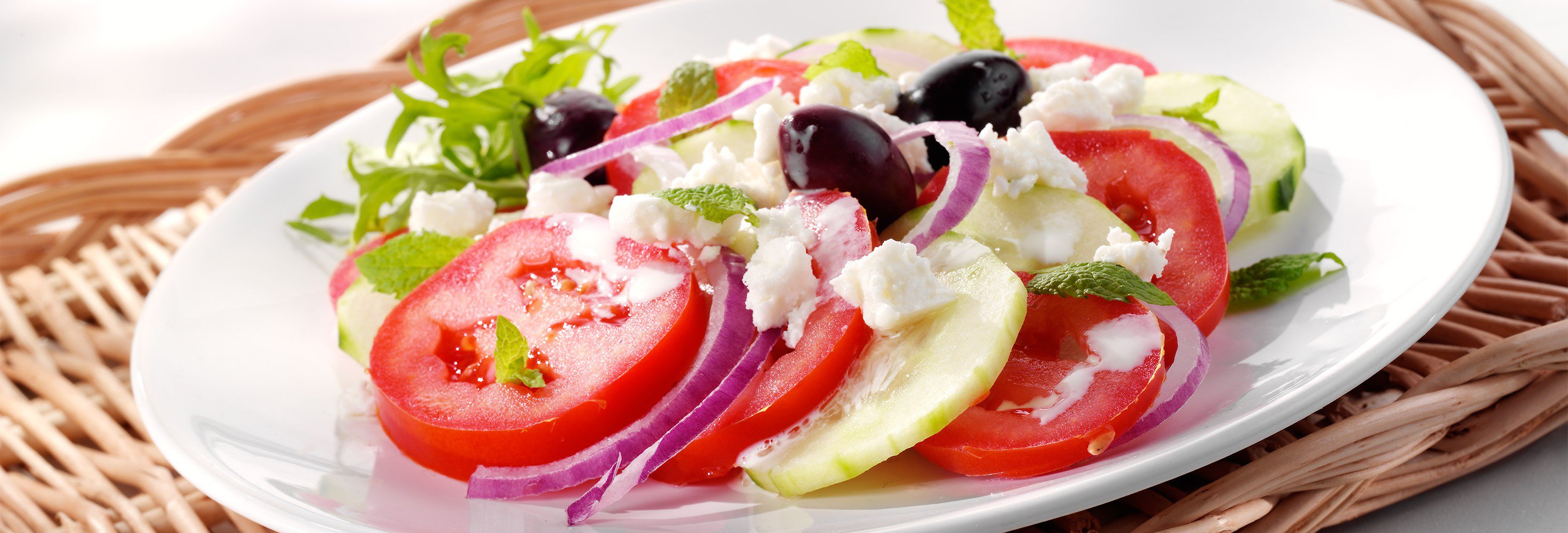 Griekse salade met olijven